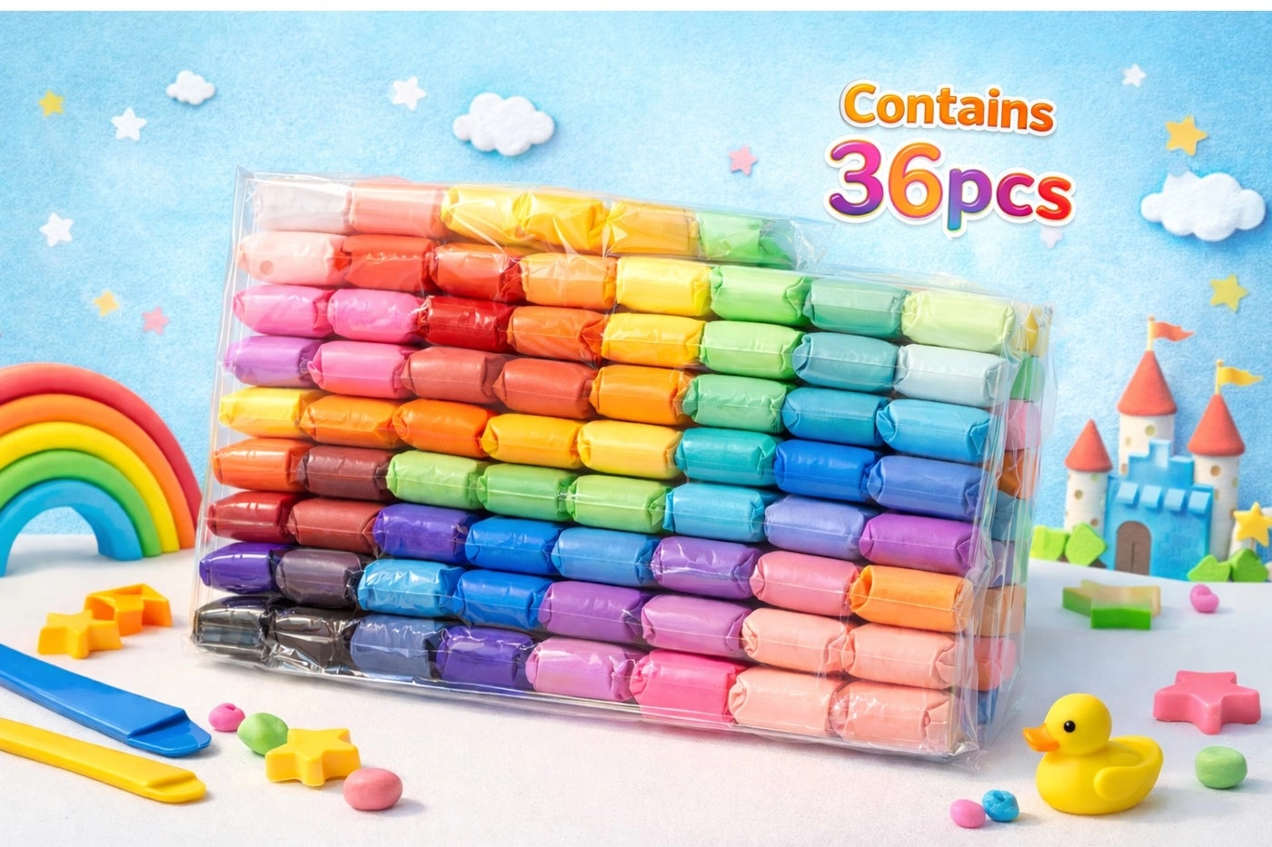 Modeling Clay Set - 36 Colors 3 Tools 36 pcs.
