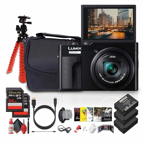 ZS99 + Photography Software + 64GB Memory Card + DMW-BLG10 Battery + Camera Bag + Flexible Tripod