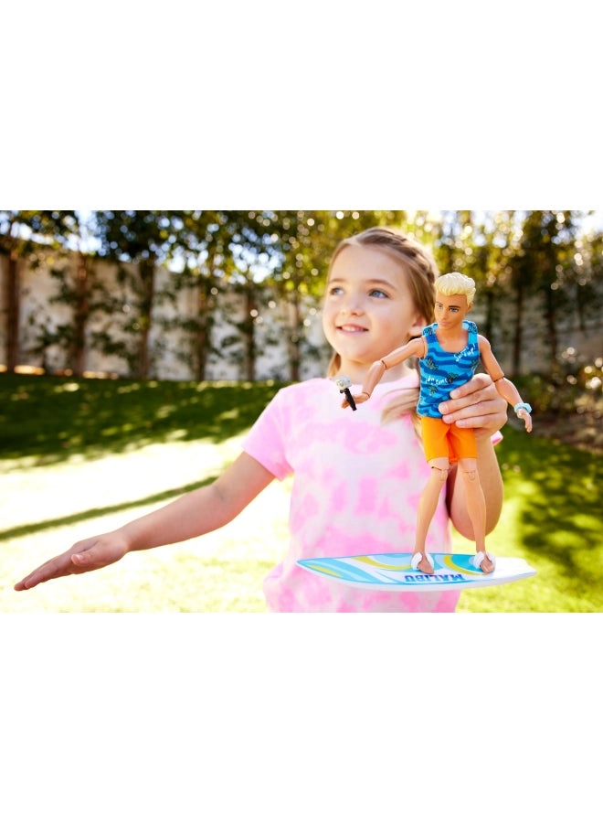 Ken Doll - Poseable Blonde Surfboard