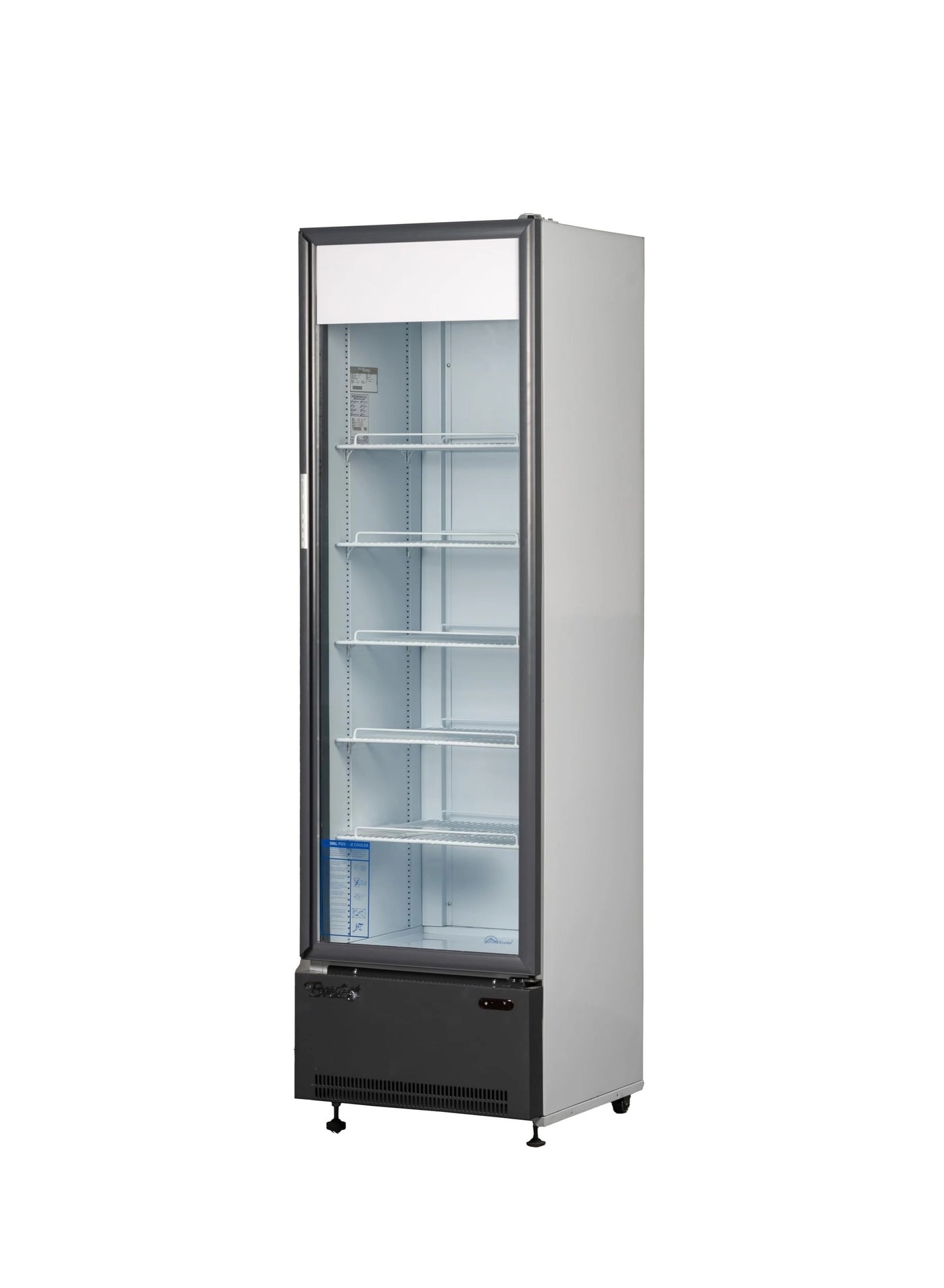 Upright Glass Door Beverage Cooler - 400 L 0-7°C