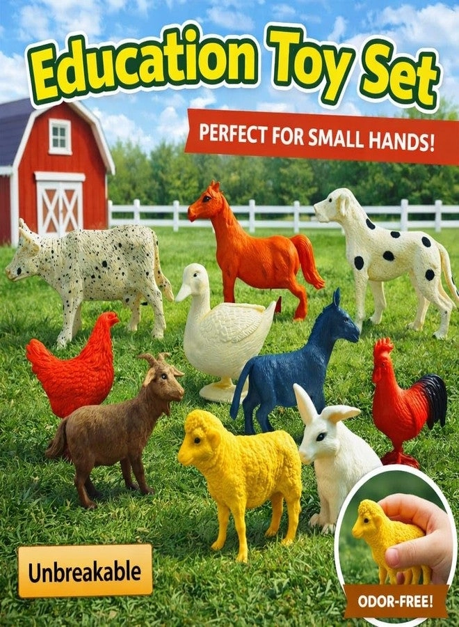 Farm Animal Toy Set - 2+ Years 12-Pcs
