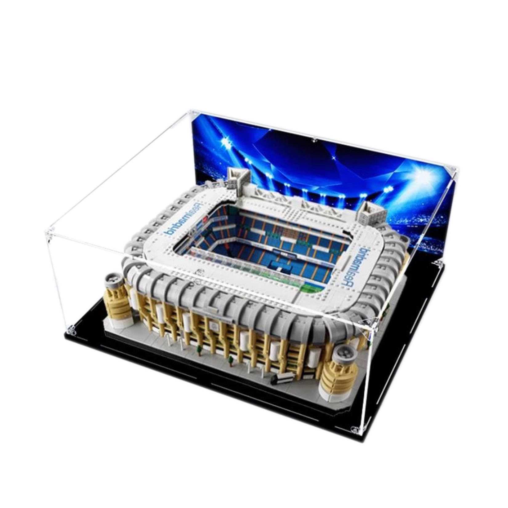 HALFS Acrylic Display Case for Lego Icons Real Madrid Santiago Bernabéu Stadium 10299 - Clear Dustproof Anti-UV