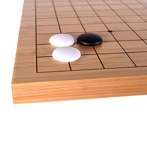 Go Set - Reversible Bamboo 13 x 13 / 9 x 9 Board Melamine Stones