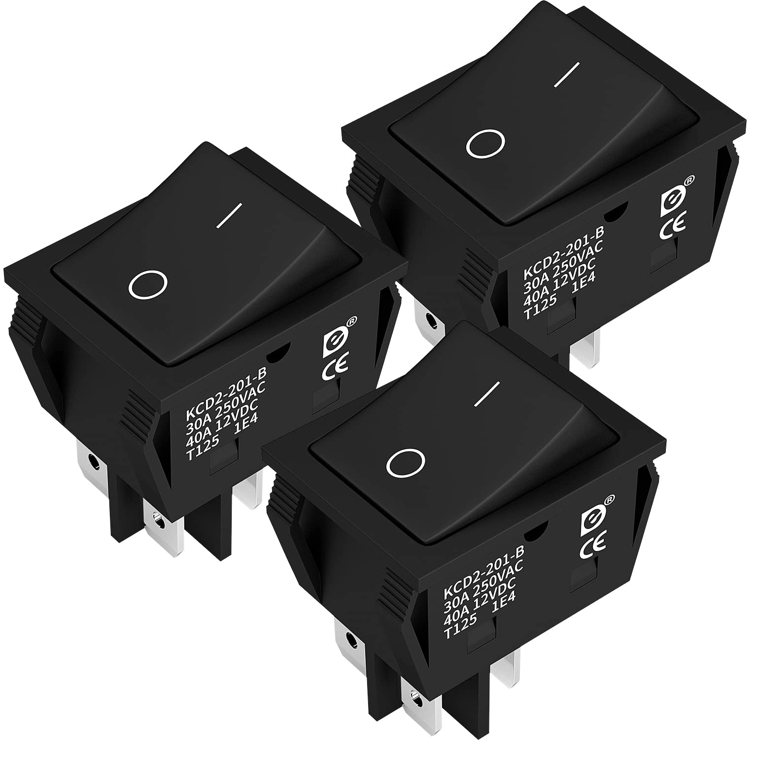 DAIERTEK KCD2-201-B - DPST 40A 12V 4 Pin 2 Position