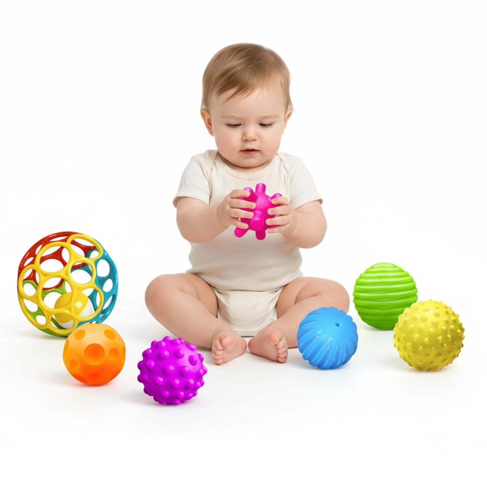 ROHSCE Sensory Textured Balls - Plastic
