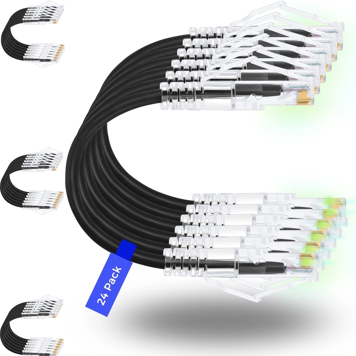 Patch Cables Cat6 Cat6a - 2ft 24 Pack 10G