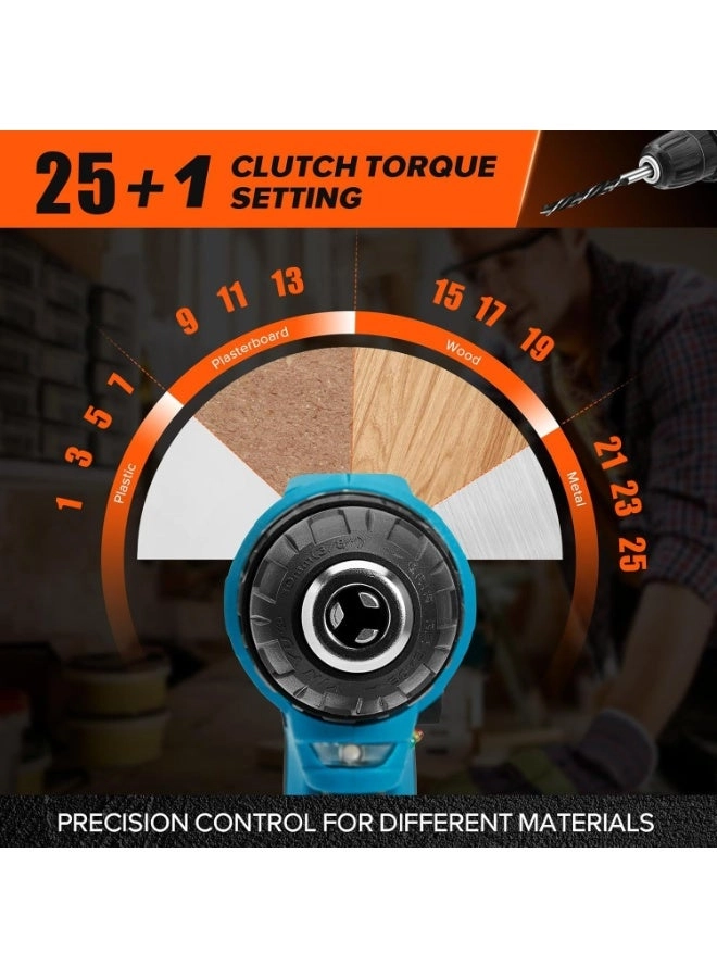 Cordless Drill Set - 1.5 Amp Hours