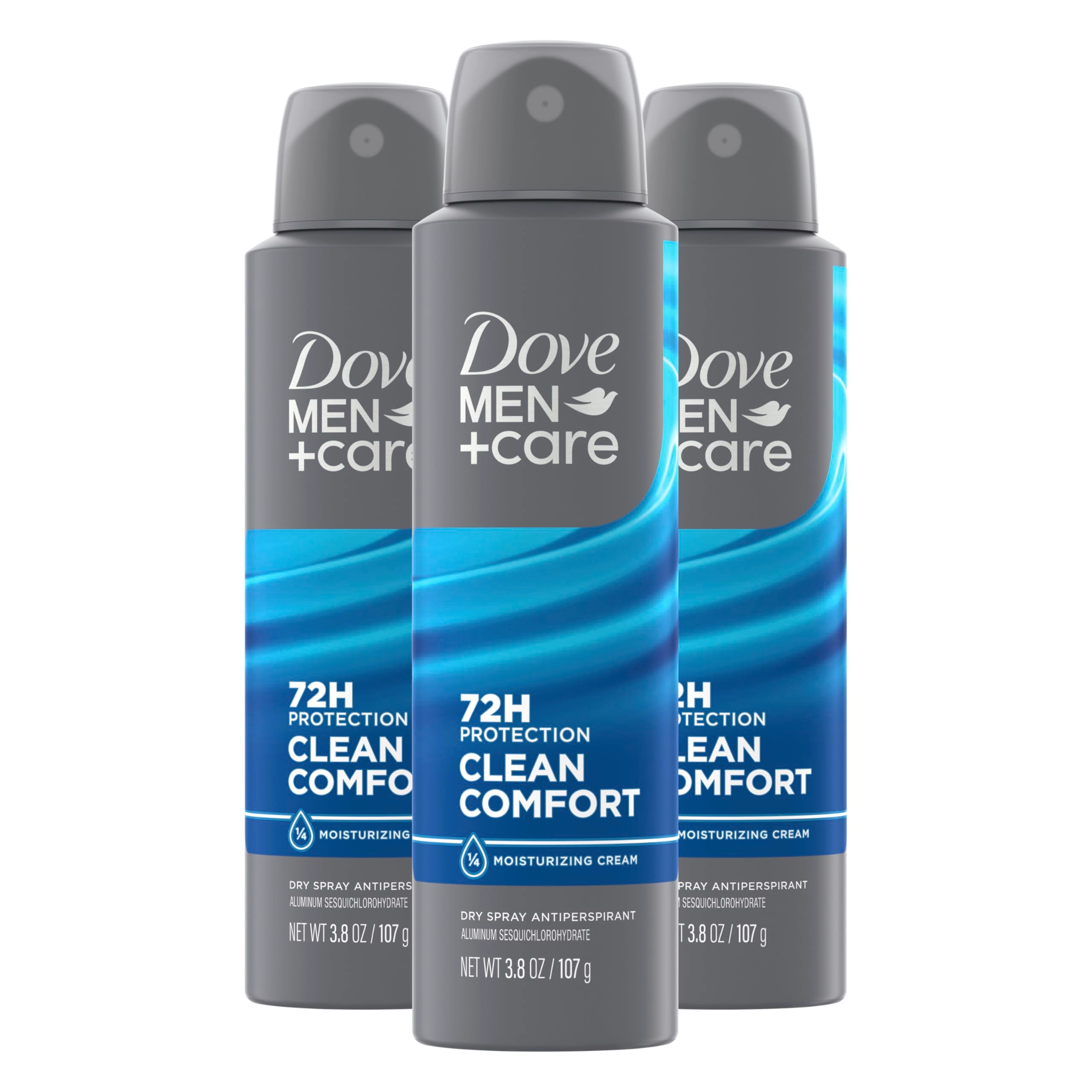 Dove MEN + CARE Antiperspirant Dry Spray Deodorant - Clean Comfort 3.8 oz 3 Count