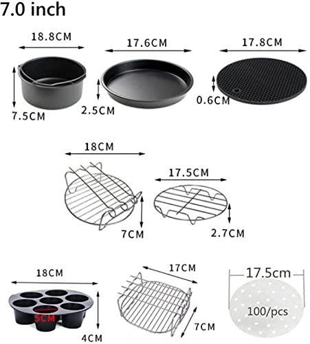 Air Fryer Accessories - High-quality carbon steel material 10pcs