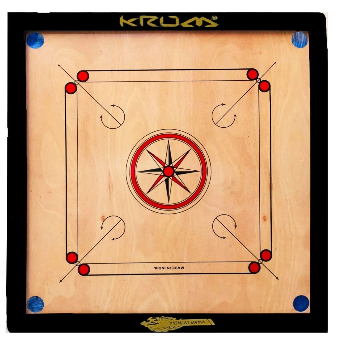 Round Pocket Carrom Board