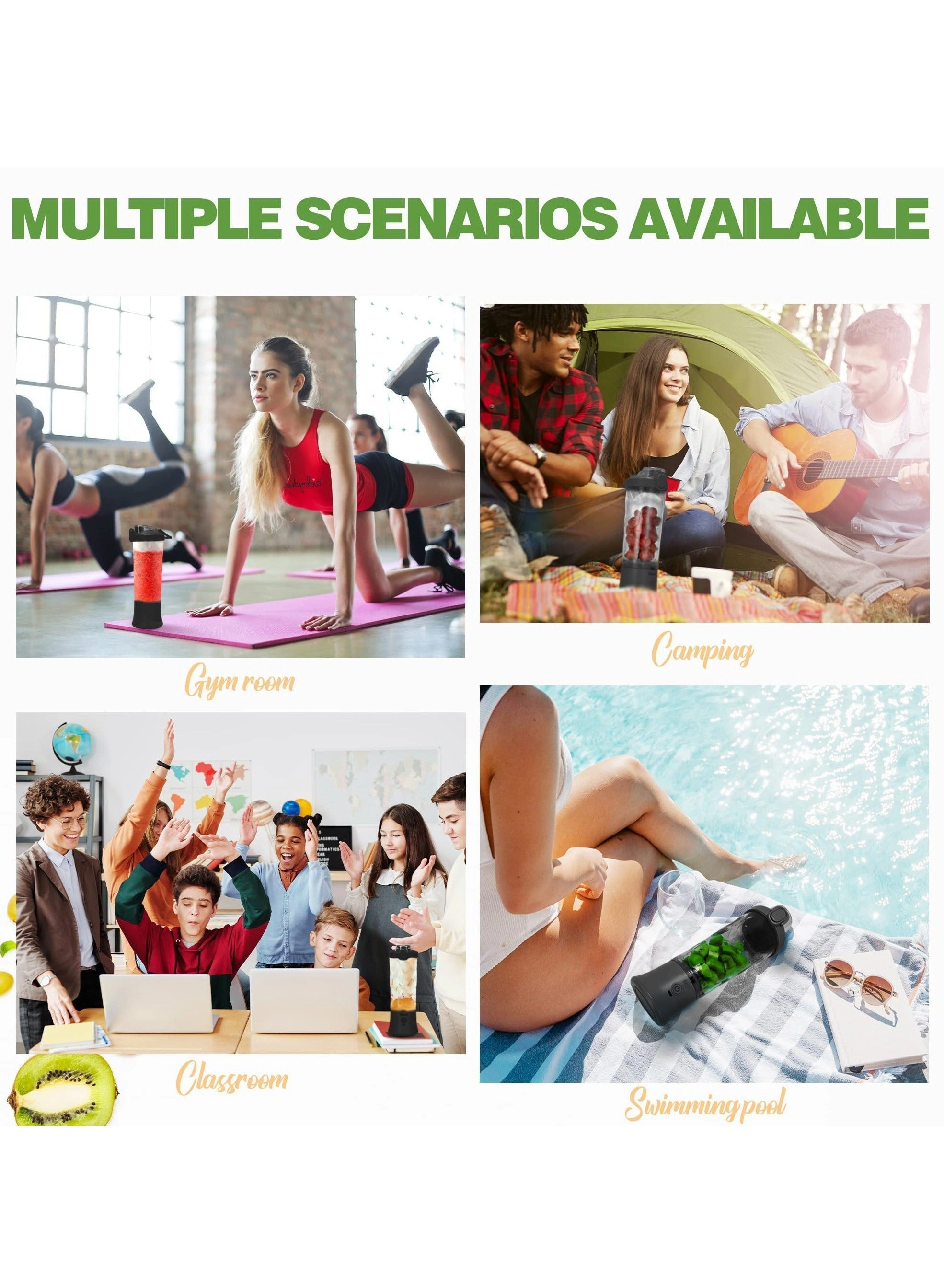 Portable Personal Blender - 6-Blade USB Rechargeable Portable