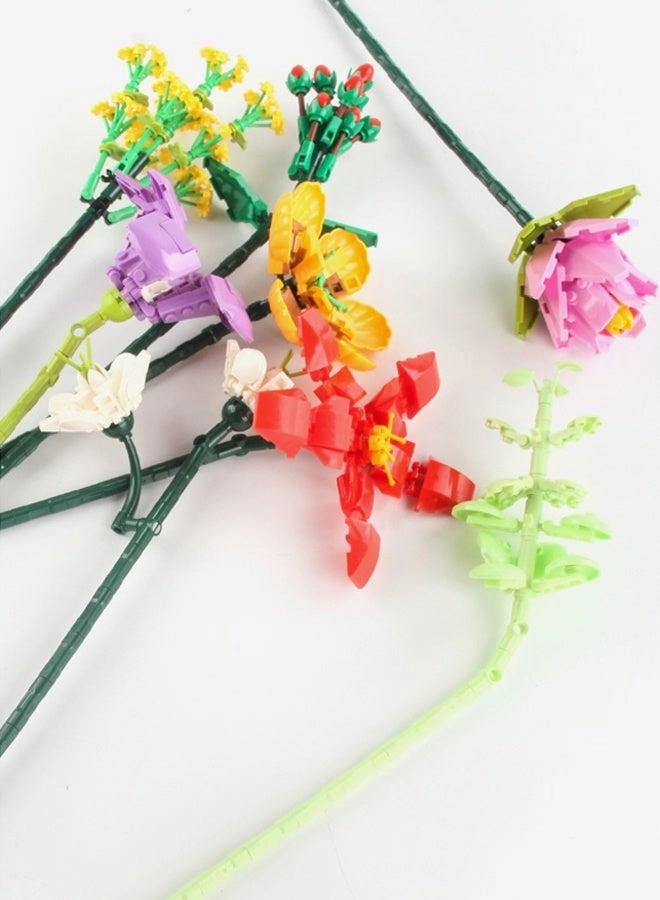 Building Block Flower Set - Flower 8-in-1