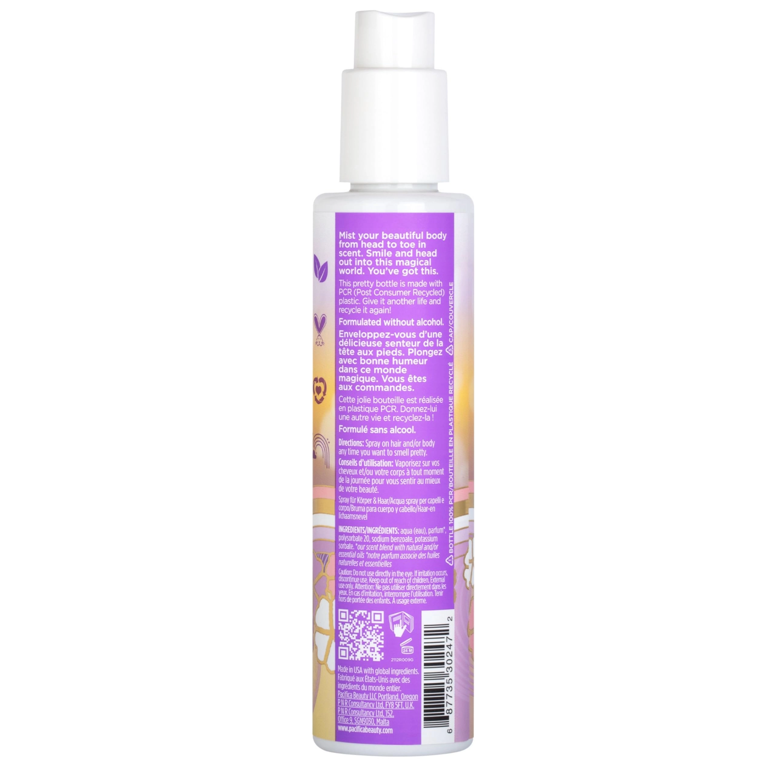 Perfumed Hair & Body Mist - 177 Milliliters French Lilac