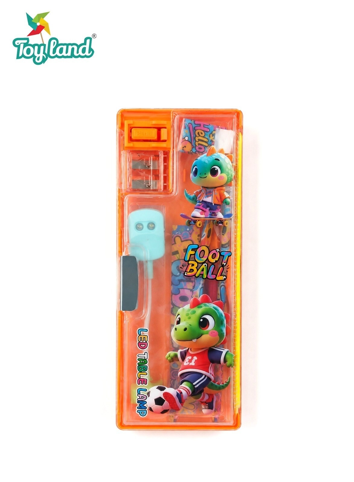 Pencil Box + LED Table Lamp + Sharpener + Stationery Accessories