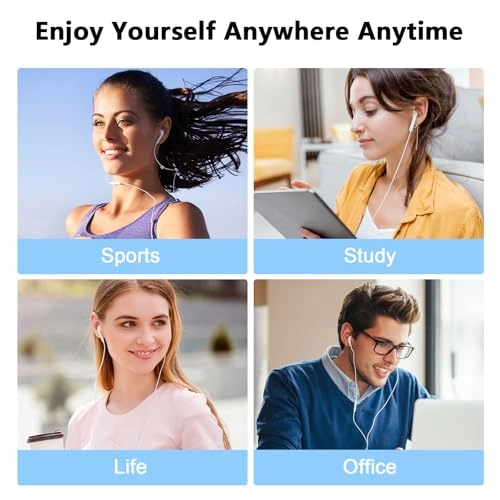 USB C Headphones Wired Earbud Bundle