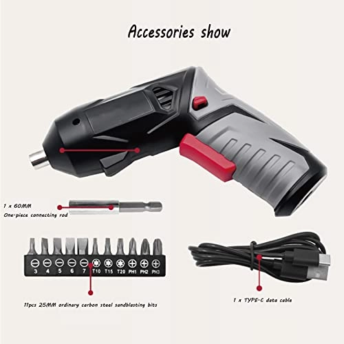 Portable One-Button Brushless Impact Lithium Electric Drill - 1200ma
