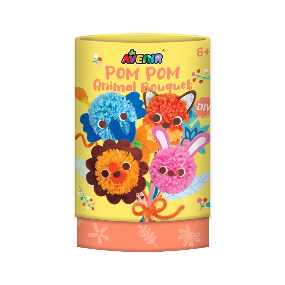 Avenir Pom Pom Animal Themed Bouquet Craft Kit