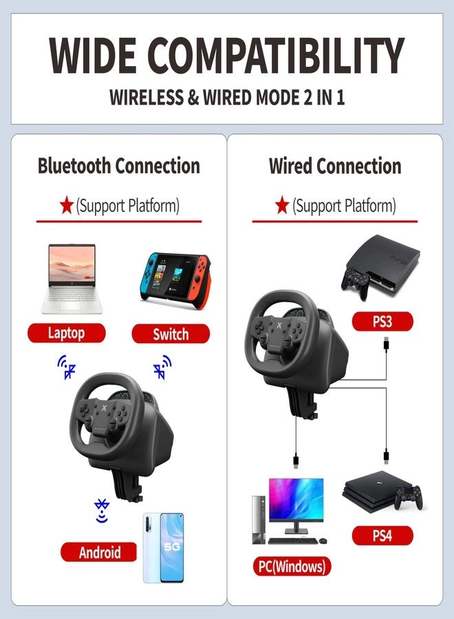 R270 Racing Wheel & Pedals - PC PS3 PS4 XBOX ONE XBOX 360 Nintendo Switch Android