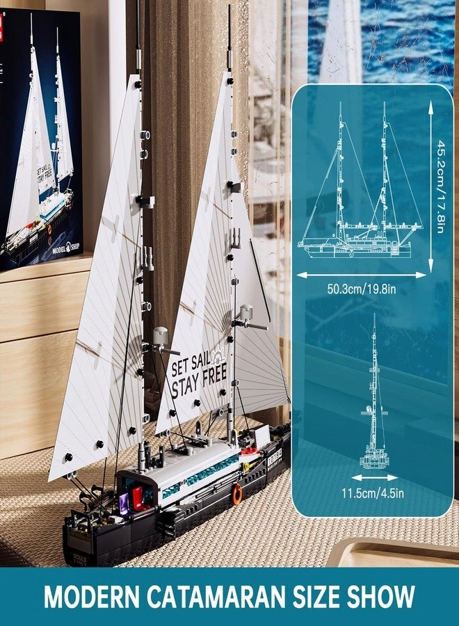 Modern Twin-Masted Sailboat (10194) - Ocean Explorer