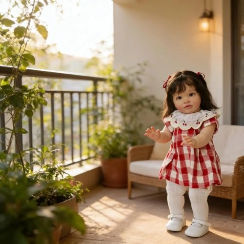 Pippa Reborn Baby Doll - 26 inch Cotton Vinyl Hand-rooted Curly Hair Ages 3+