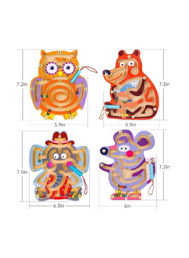 Animal Magnetic Maze Toys - 4 pieces STEM