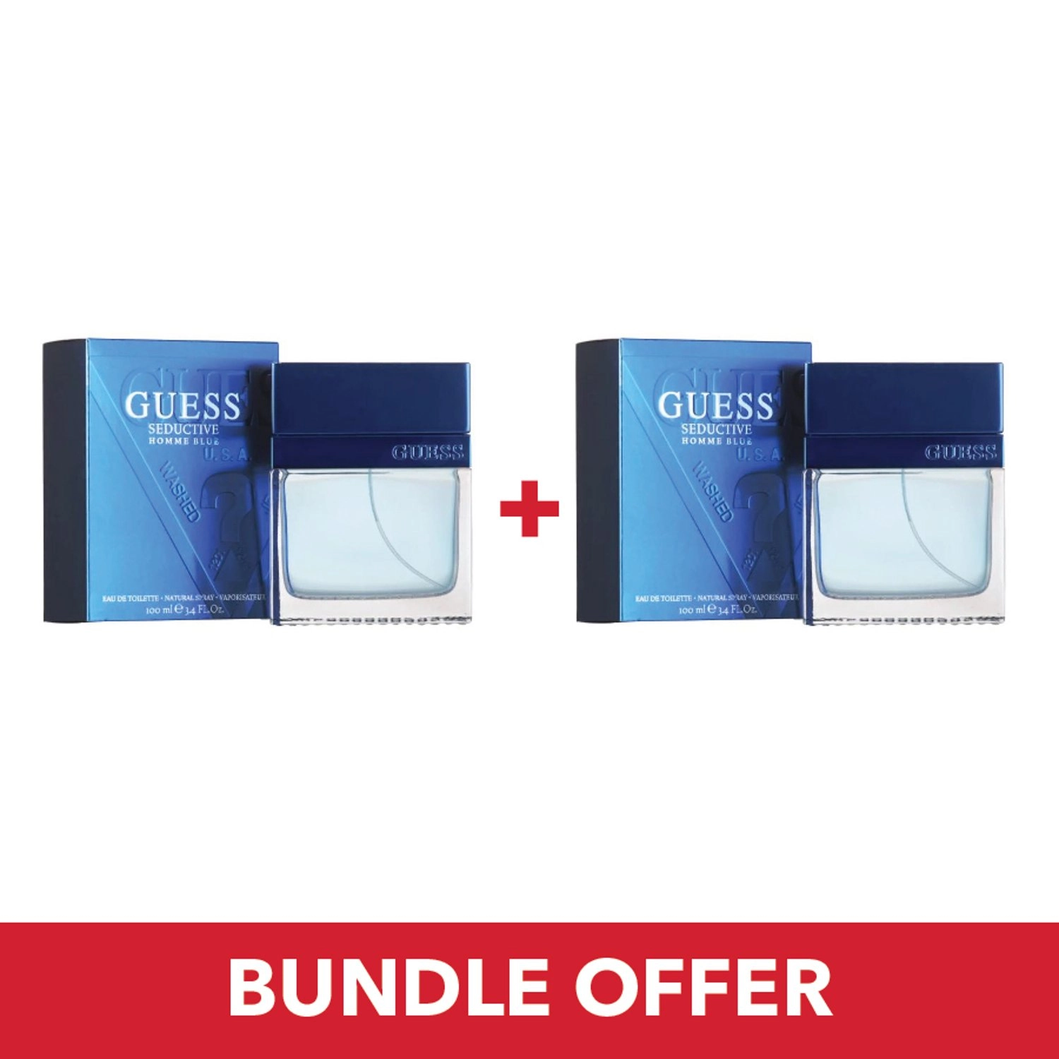 GUESS Secuctive Blue Eau de Toilette 100 ml Bundle