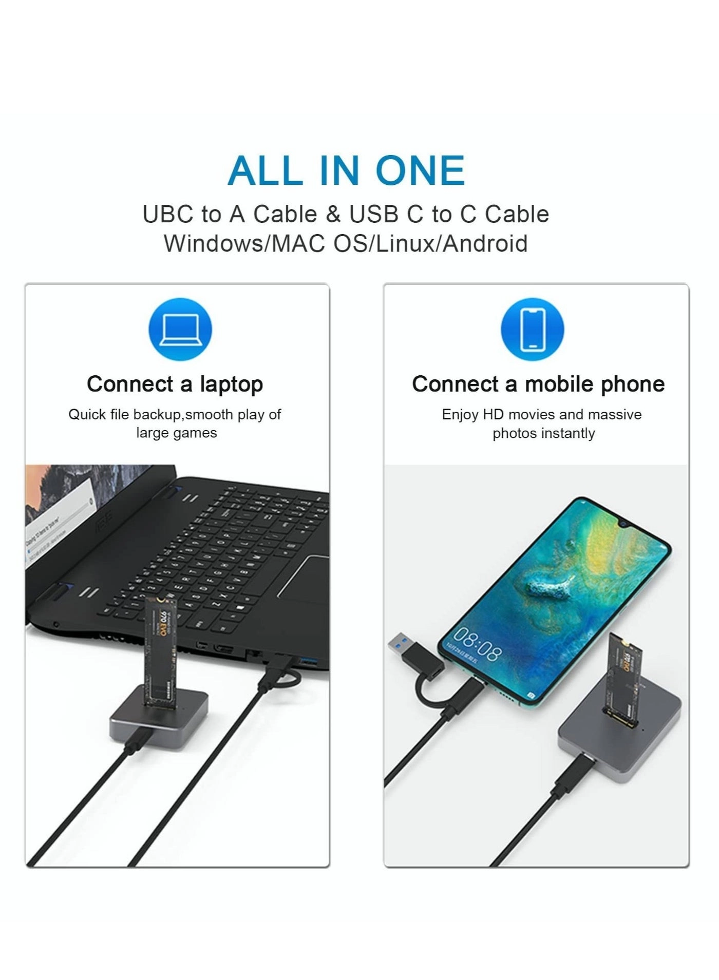 M.2 to USB Docking Station