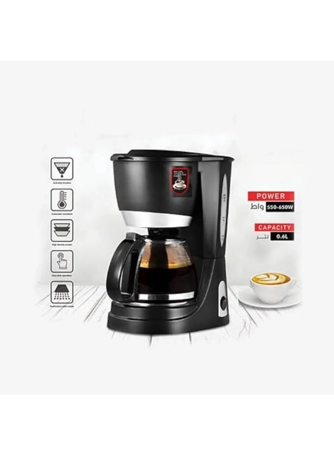Electric Coffee Maker - 0.6L One-Touch