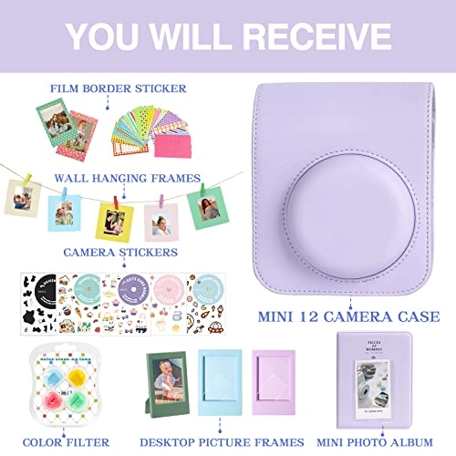 Accessories Kit for Fujifilm Instax Mini 12 Instant Camera - Lilac Purple