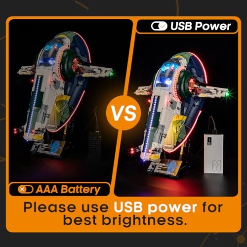 Light Set for LEGO 75409 Jango-Fetts Starship Firespray - Plastic 1