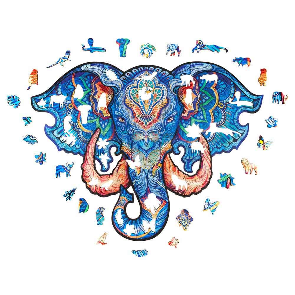 Eternal Elephant Wooden Puzzle (4107390-ELEPHANT_M) - 194 pcs