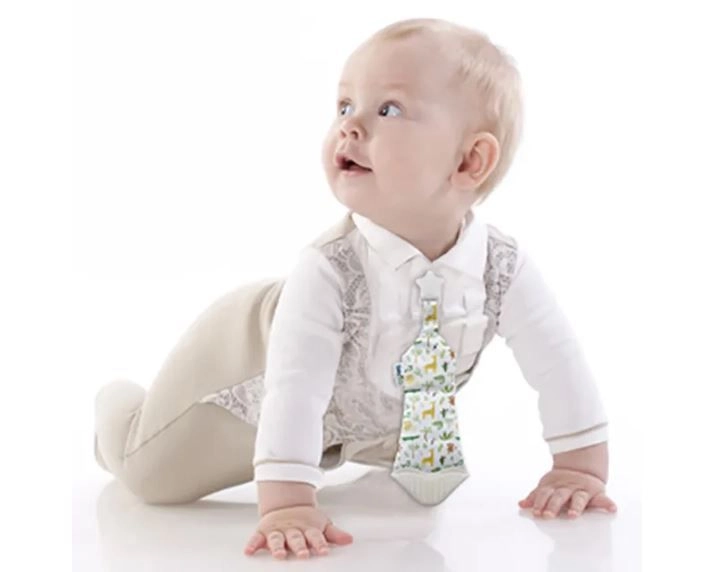 Baby Teething Scarf & Tie - food-grade silicone Polyester