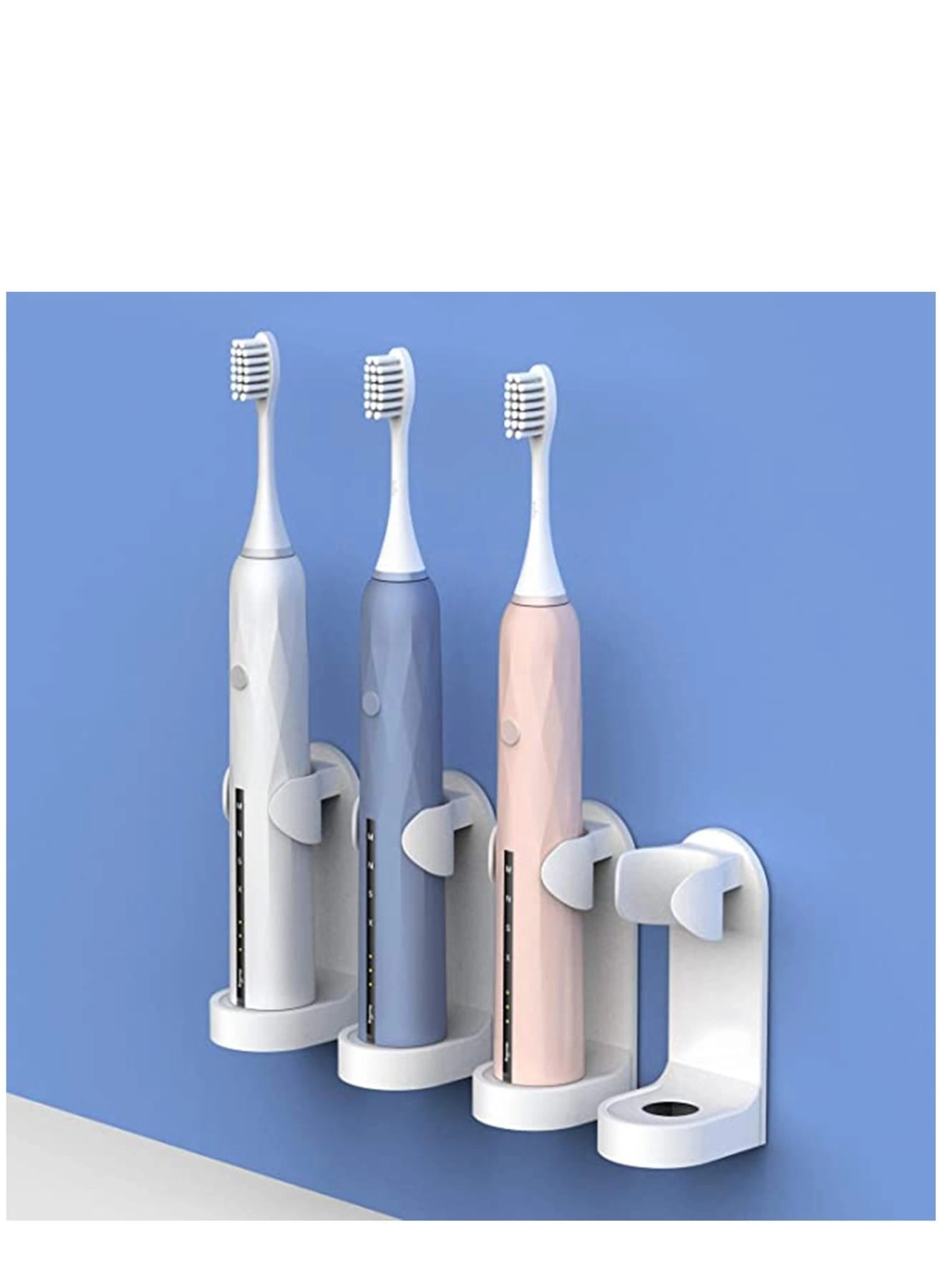 Electric Toothbrush Holder - Adhesive Wall Mounted 2 Pack