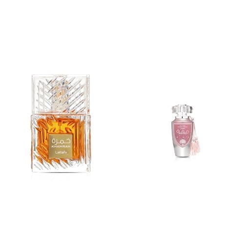 Lattafa Khamrah - 3.4 Ounce + Mohra Silky Rose - 100 ml