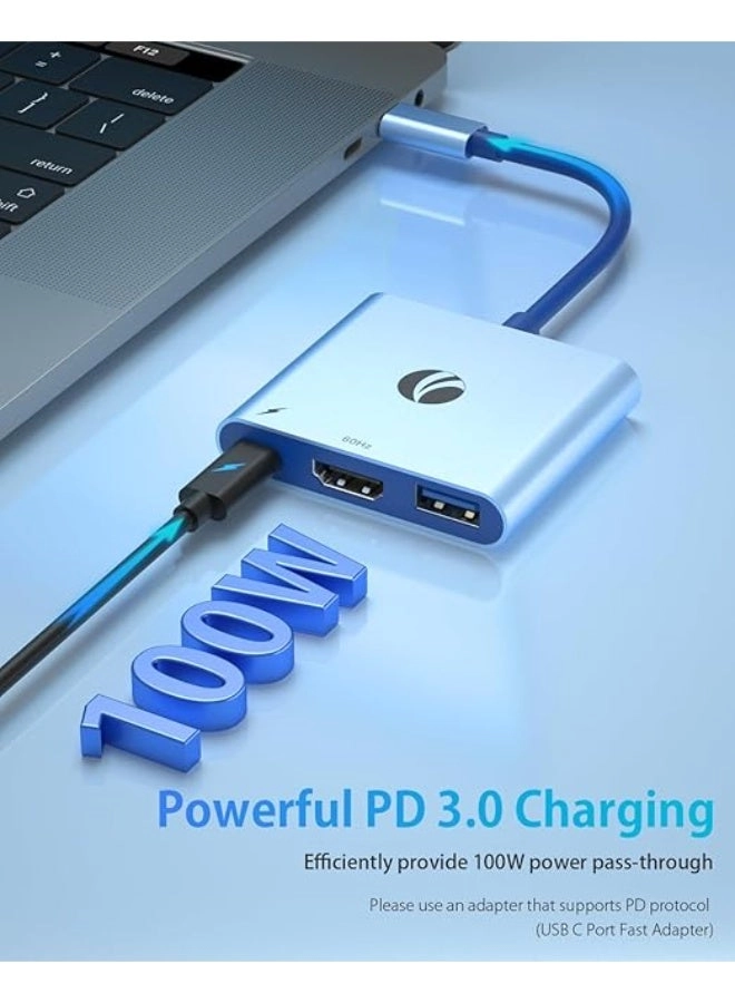 USB Type C HDMI HUB - 4K @60Hz USB 3.0 PD 100W