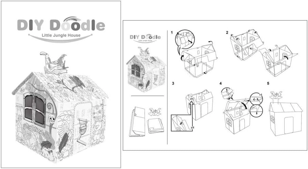 DIY Doodle Painting Jungle House - Set of 6 Sketch Pens
