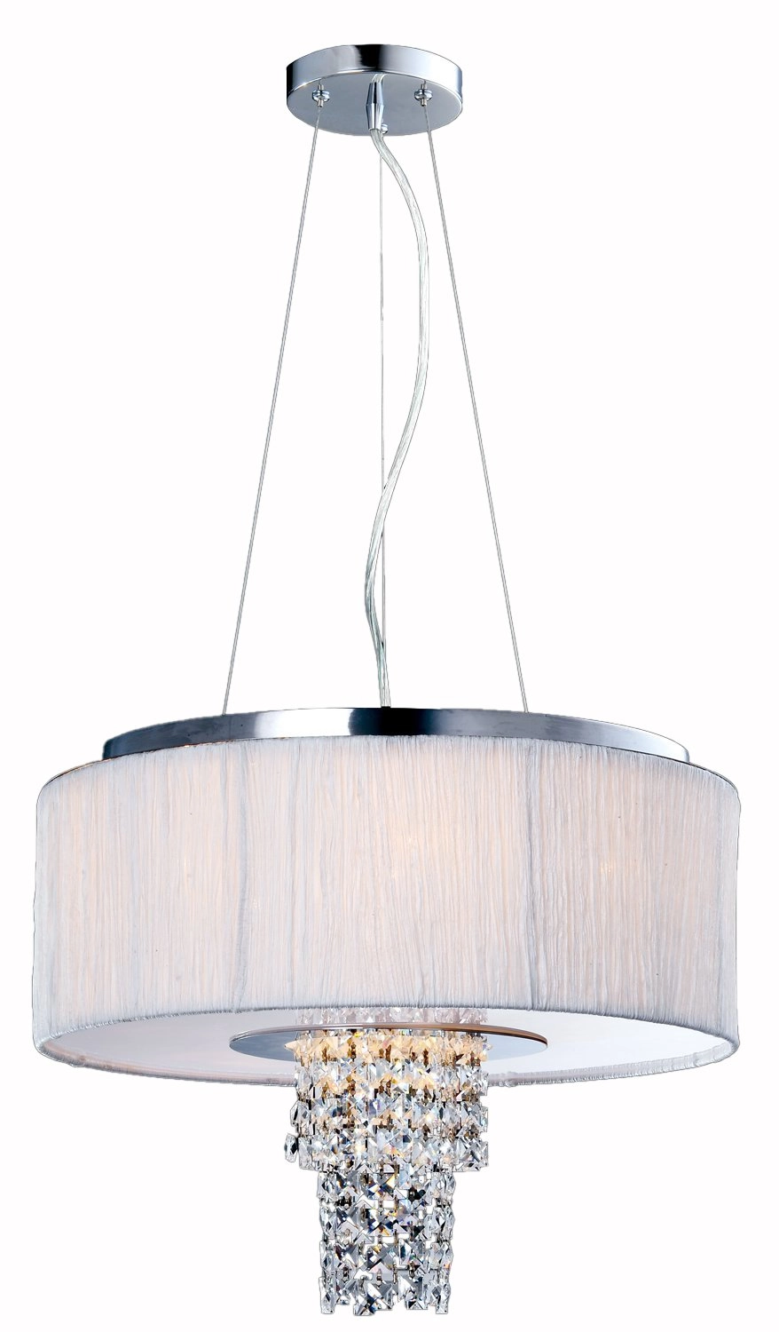 Artiva USA Adrienne - 6-Light Plisse Fabric Shade Chrome