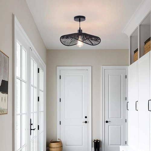 Chandelier Boho Rattan ceiling light