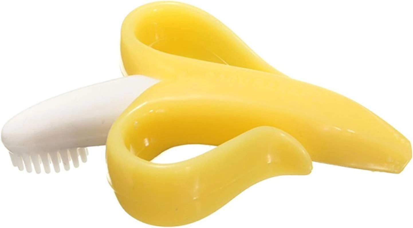 Eazy Kids Baby Banana Toothbrush And Teether - 100% food grade silicon