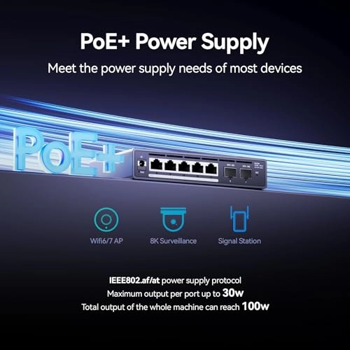 PoE 5x 2.5G|1x SFP+|WEB UI - 7-ports