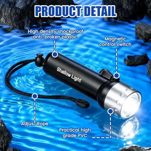 Diving Flashlight - 1000 Lumen T6 LED Waterproof Pack