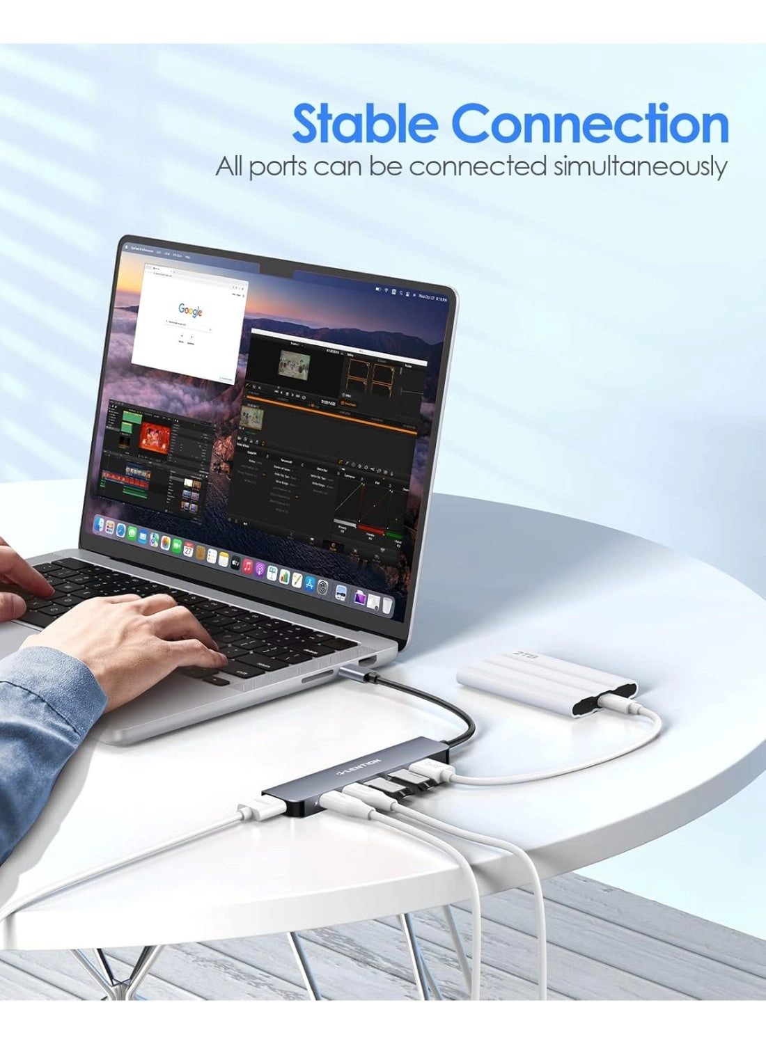 USB C Hub - 6 in 1 4K HDMI 100W PD