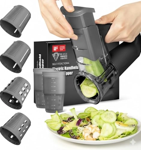 Multi-functional Electric Handheld Chopper - Cordless Rechargeable