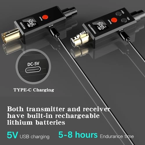 Wireless Microphone Transmitter and Receiver - 2.4GHz
