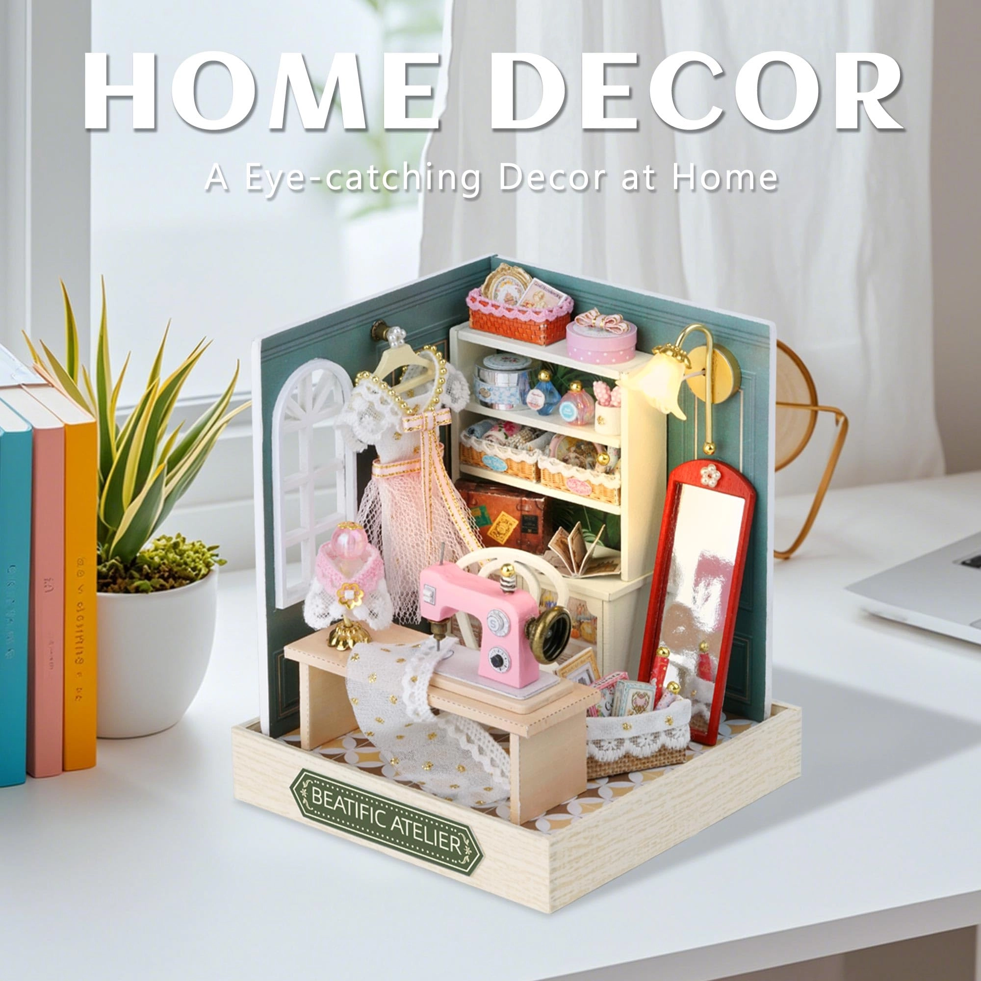DIY Miniature House Kit - Vintage Coffee Shop