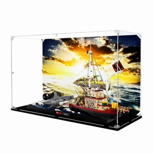 Figures Display Box - 21350 for Ja-ws Or-ca Boat for LE-GO