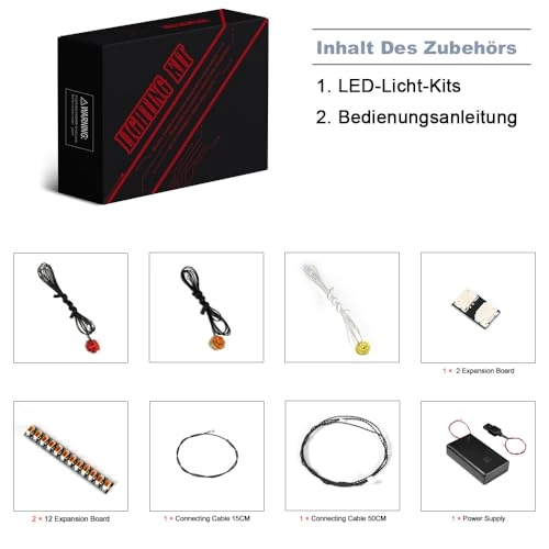 LED Light Set for 10328 Bouquet of Roses - pink Copper