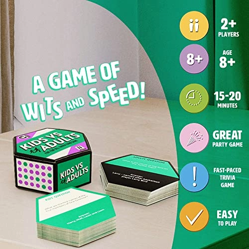 Kids vs Adults Trivia Card Game