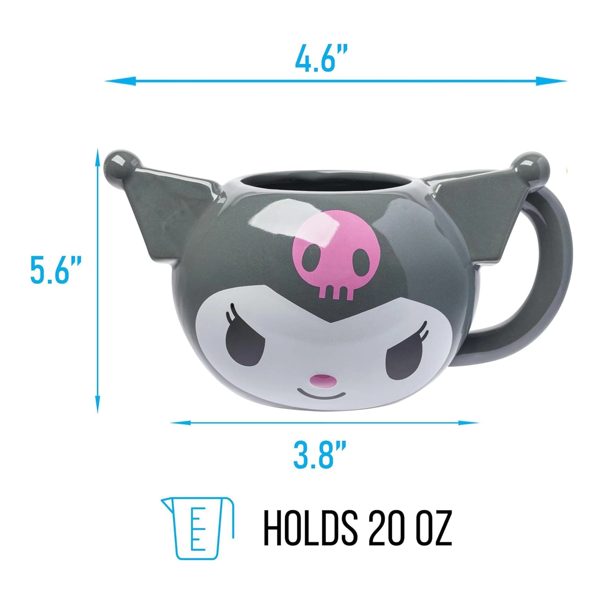Hello Kitty and Friends Kuromi Ceramic Mug - 1 pcs Sculpted