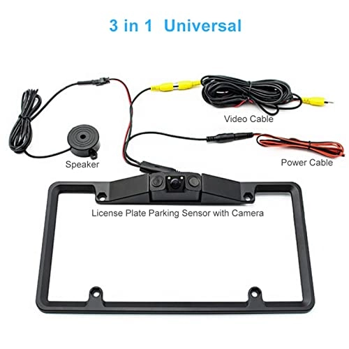 European Car License Plate Frame with Rear View Camera - Infrared 648*488